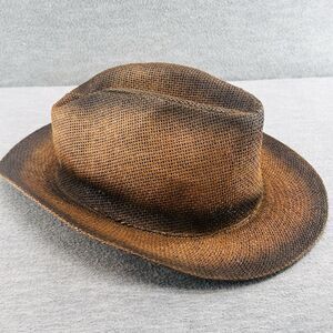JACOBSON HAT -  Brown Two Tone Straw Hat   H5
